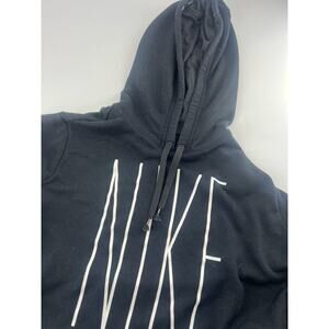 Nike Dri Fit Sweatshirt Womens Extra Large Black White Hooded Sportswear Active